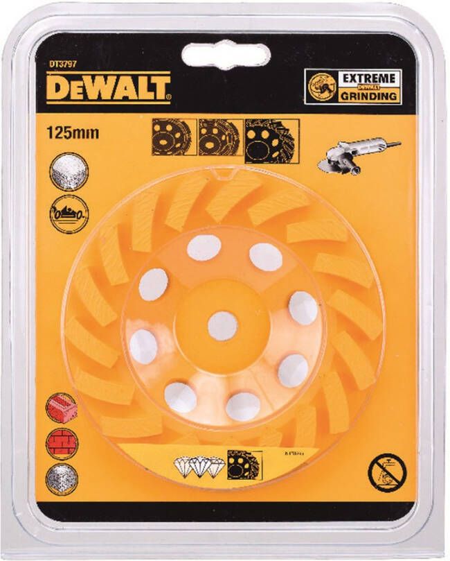 DeWalt Accessoires Diamantslijpkop Turbo 125mm DT3797-QZ