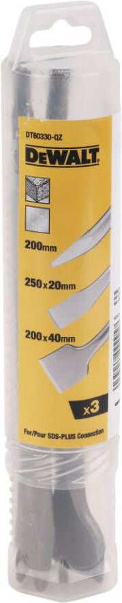 DeWalt Accessoires DT60330-QZ 3-delige professionele SDS-plus beitelset DT60330-QZ