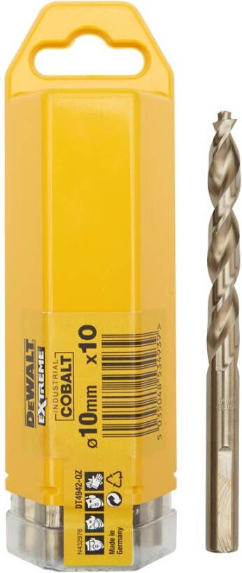 DeWalt Accessoires HSS INDUSTRIAL COBALT Metaalboor 10.0mm DT4942-QZ