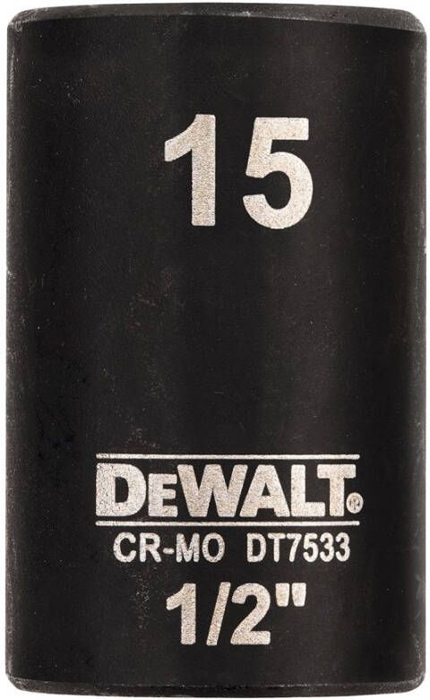 DeWalt Accessoires Impact dop 15mm 1 2" (Kort 38mm) DT7533-QZ