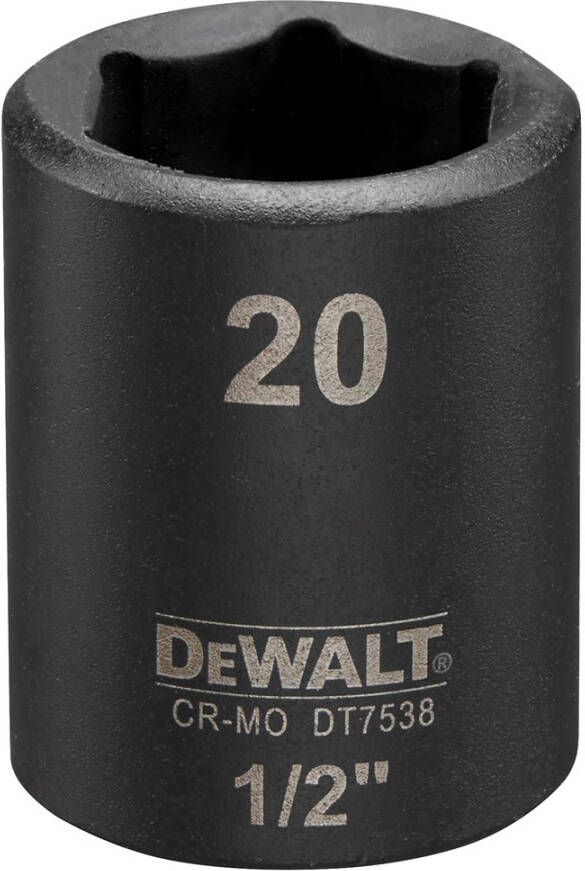DeWalt Accessoires Impact dop 20mm 1 2" (Kort 38mm) DT7538-QZ