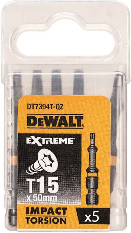 DeWalt Accessoires IMPACT Torsion 50mm Torx T15 DT7394T-QZ