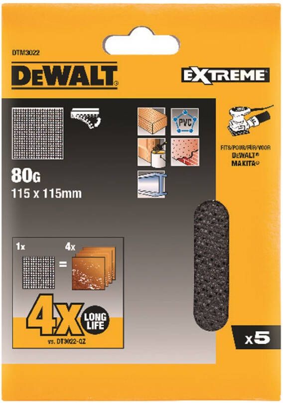 DeWalt Accessoires Mesh schuurgaas 115x115mm K80 DTM3022-QZ