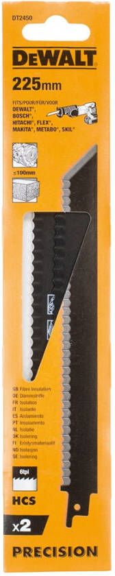 DeWalt Accessoires Reciprozaagblaad isolatie 225mm DT2450-QZ