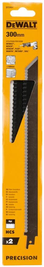 DeWalt Accessoires Reciprozaagblaad isolatie 300mm DT2451-QZ