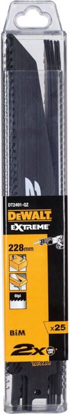 DeWalt Accessoires Reciprozaagblad 2X BiM 228x4 2mm extra dik hout DT2491-QZ