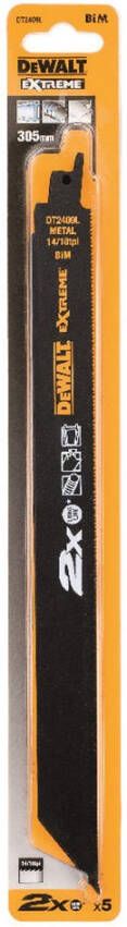 DeWalt Accessoires Reciprozaagblad 2X BiM 305x2 0mm dunne metalen profielen DT2409L-QZ