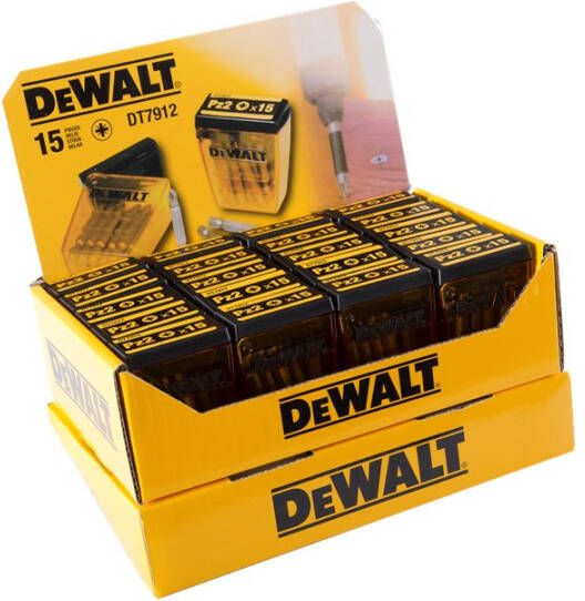 DeWalt Accessoires Schroefbitdisplay 20 cassettes DT7912-QZ inhoud 15 stuks Pz2 (lengte 50mm) DP73-QZ