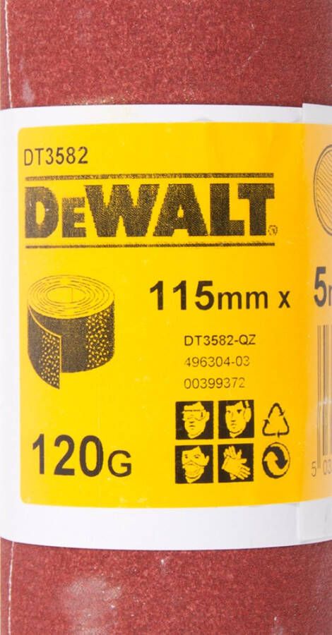 DeWalt Accessoires Schuurpapier rol 5 meter 115mm K120 DT3582-QZ