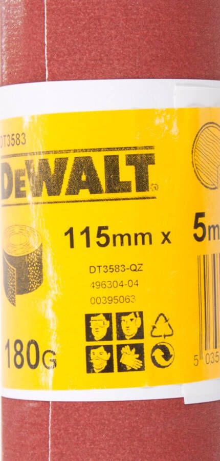 DeWalt Accessoires Schuurpapier rol 5 meter 115mm K180 DT3583-QZ