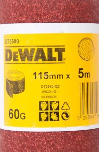 DeWalt Accessoires Schuurpapier rol 5 meter 115mm K60 DT3580-QZ