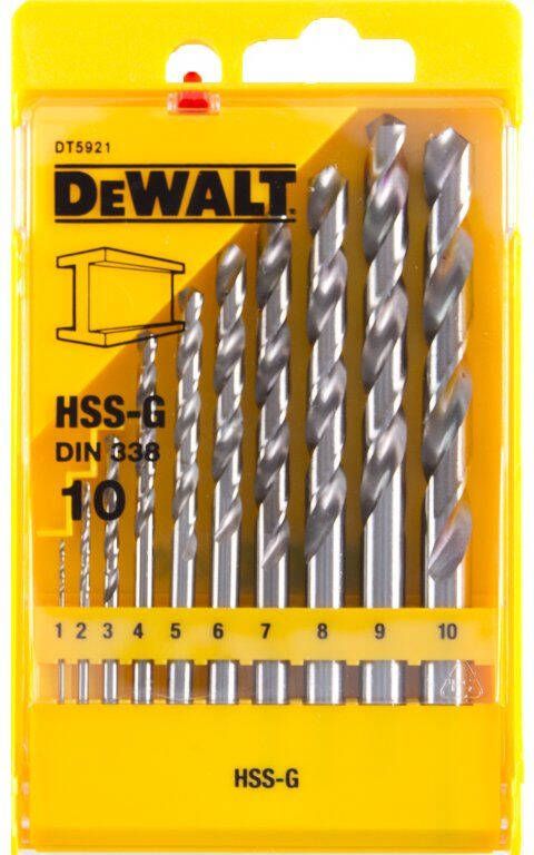 DeWalt Accessoires Set HSS-G 10-dlg. 1-10mm DT5921-QZ