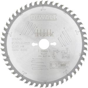 DeWalt Cirkelzaagblad geschikt voor Trespa 250x30x50t HT positief 5° kerf 3 2mm DT4345-QZ