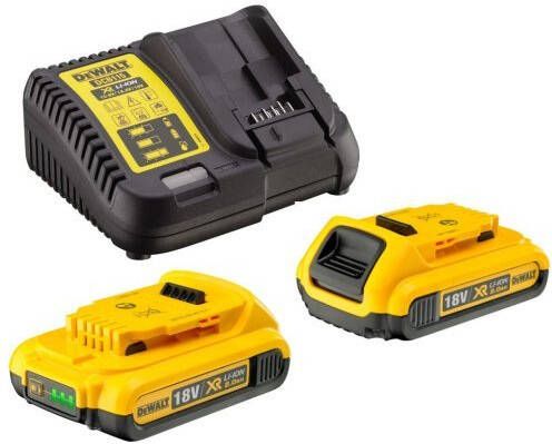 DeWalt DCB115D2 18V starterset (2x 2.0Ah accu) DCB183 + oplader DCB115 DCB115D2-QW