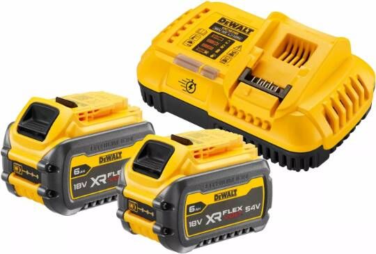 DeWalt DCB118T2-QW Starterset DCB118 snellader voor 18V en FLEXVOLT accu&apos;s + 2x Accu DCB546 DCB118T2-QW