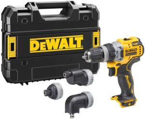 DeWalt DCD703NT Accuboormachine | met 4 verwisselbare koppen | 12 V | Excl. accu en lader