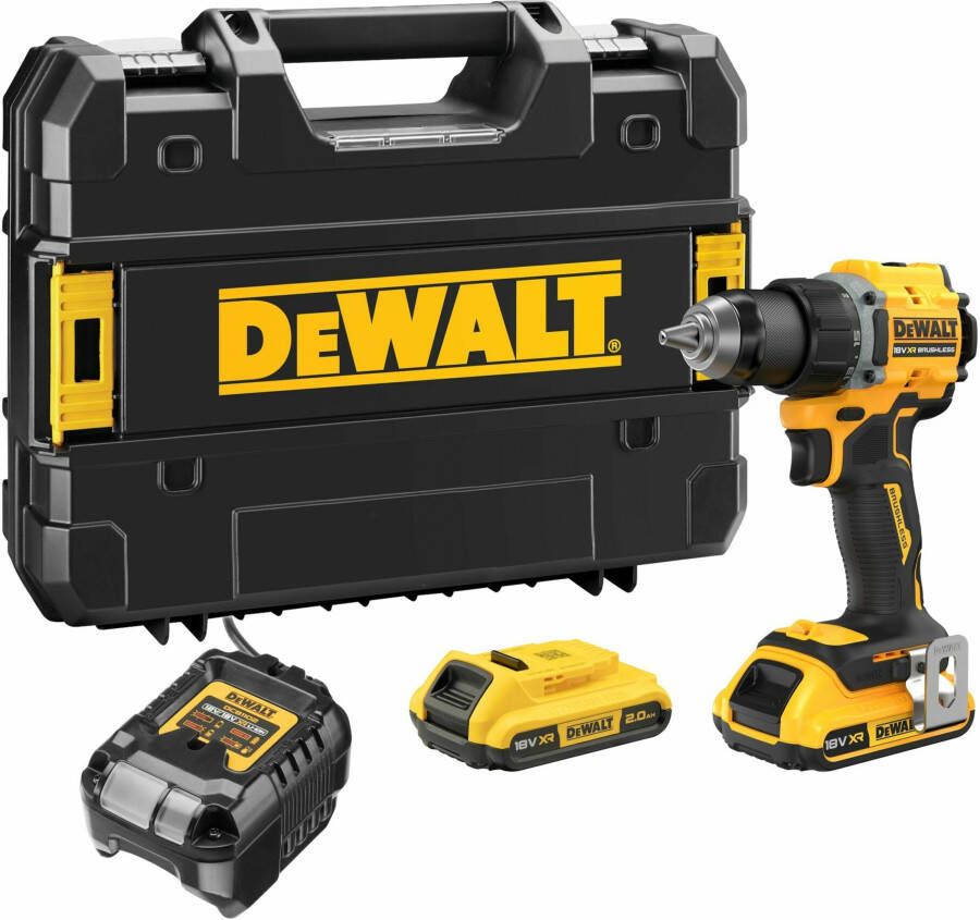 DeWalt DCD794D2T-QW 18V XR BL Accu Schroef- boormachine | in TSTAK | 2x 2.0Ah Accu DCD794D2T-QW