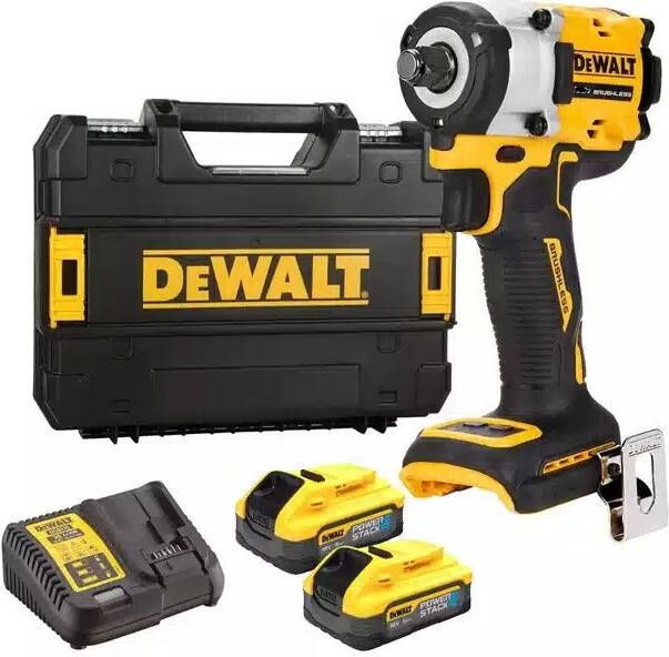 DeWalt DCF921H2T-QW 18V XR Brushless Accu Slagsmoersleutel | met Frictiering | 1 2" | 2x 5.0Ah Powerstack | in TSTAK DCF921H2T-QW