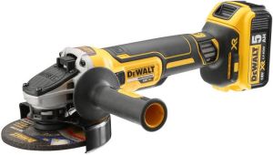 DeWalt DCG405P2 Accu Haakse Slijper | 125 mm BL | 18 V 5.0 Ah XR Li-Ion | +Tstak