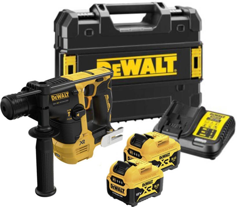 DeWalt DCH072P2-QW | Accuboorhamer | SDS-plus | 1.1 J | 12V | 2 x 5.0 Ah accu + lader | TSTAK koffer DCH072P2-QW