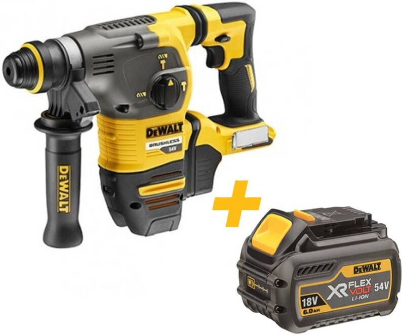 DeWalt DCH333NT-XJ Accucombihamer SDS-Plus FlexVolt 54V Body | DCB546-XJ XR FLEXVOLT 18V-54V 6.0Ah accu