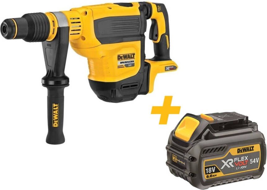 DeWalt DCH614N-XJ FlexVolt Accu Combihamer SDS-Max 54V | Incl. DCB546-XJ XR FLEXVOLT 18V-54V 6.0Ah accu