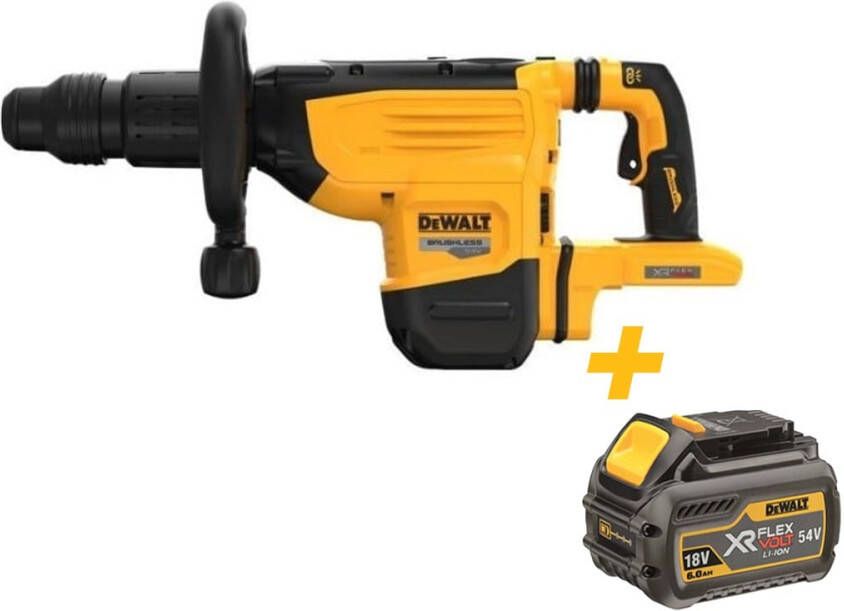 DeWalt DCH892N-XJ | FlexVolt | Accu Breekhamer | SDS-Max | 54V | Inclusief DCB546-XJ XR FLEXVOLT 18V-54V 6.0Ah accu