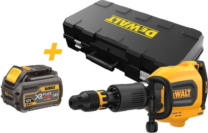 DeWalt DCH911NK-XJ Accu Breekhamer | XR 54V | Flexvolt | SDS Max | 27J | In TSTAK | Inclusief DCB546-XJ XR FLEXVOLT 18V-54V 6.0Ah accu