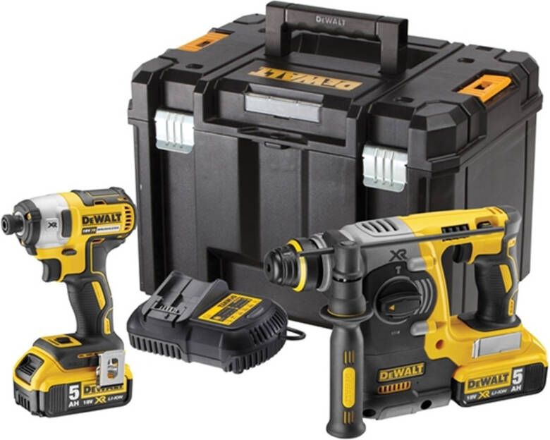 DeWalt DCK2532P2 Combiset DCH273 Brushless SDS+ Combihamer + DCF887 slagschroevendraaier 18V XR Li-ion