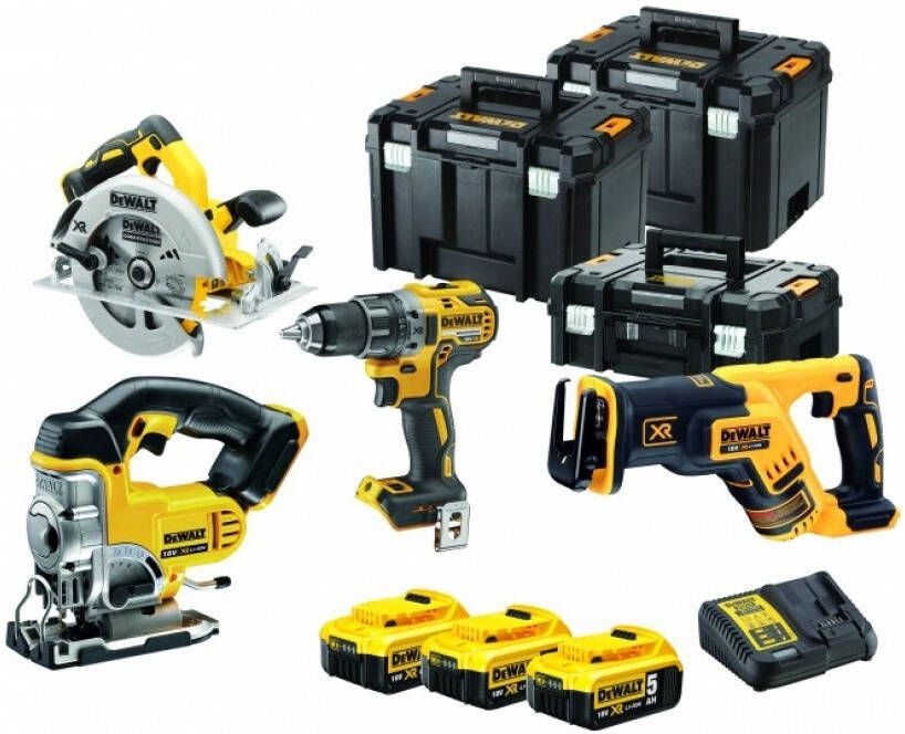 DeWalt DCK421P3T Accu Combiset 18V 5.0Ah XR Li-ion in TSTAK | 18v 5.0Ah Li-ion DCK421P3T-QW