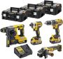 DeWalt DCK422P3T accu set | DCD796 + DCF887 + DCG405 en DCH273 in T-Stak koffers | 18v 5.0Ah Li-ion DCK422P3T-QW - Thumbnail 1