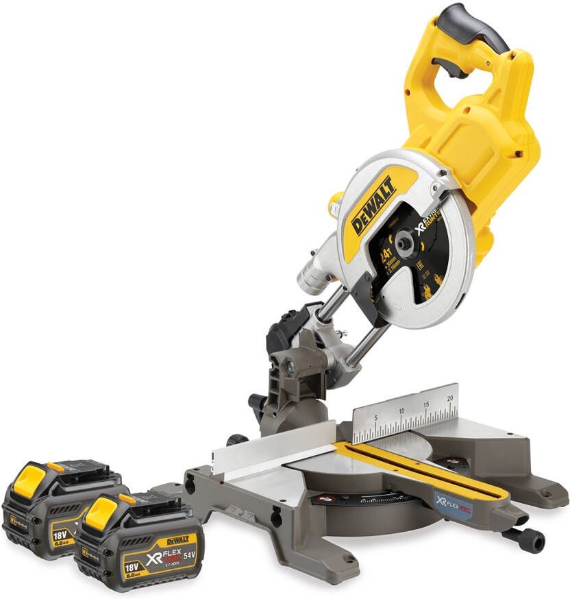 DeWalt DCS777T2 XR Flexvolt Accu Afkort- en verstekzaagmachine 216mm 54V Li-ion DCS777T2-QW