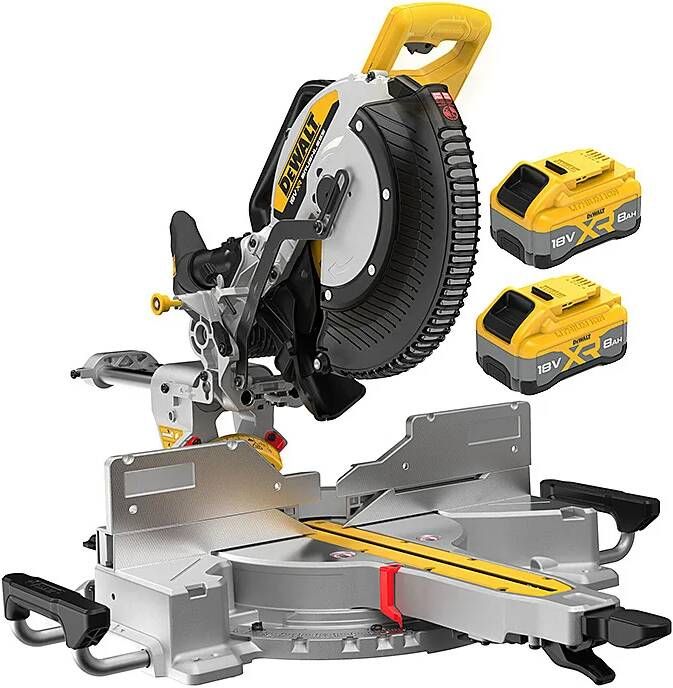 DeWalt DCS782XW2-QW 18V XR Accu Afkort-en Verstekzaag | 305mm 2x 8.0Ah Accu DCS782XW2-QW