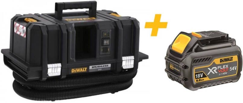 DeWalt DCV586MN | Accu Nat- en Droogzuiger | M-klasse | FlexVolt | 54V | Inclusief DCB546-XJ XR FLEXVOLT 18V-54V 6.0Ah accu
