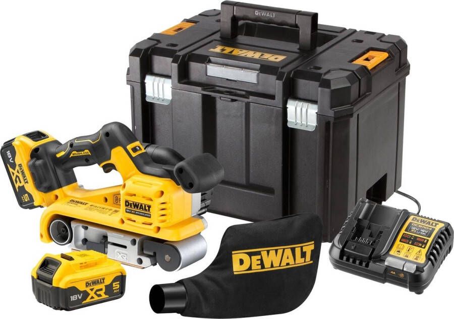 DeWalt DCW220P2 Accu Bandschuurmachine | 18V | 5.0Ah | Li-ion in T-Stak DCW220P2-QW