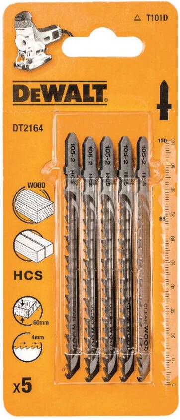 DeWalt Accessoires Decoupeerzaagblad HCS voor hout spaanplaat en MDF >60mm nette afwerking (T101D) DT2164-QZ