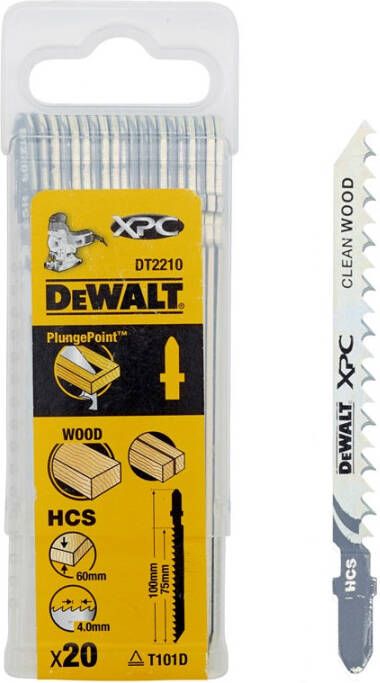 DeWalt Accessoires Decoupeerzaagblad XPC HCS 100x6x60mm (T101D) DT2210-QZ