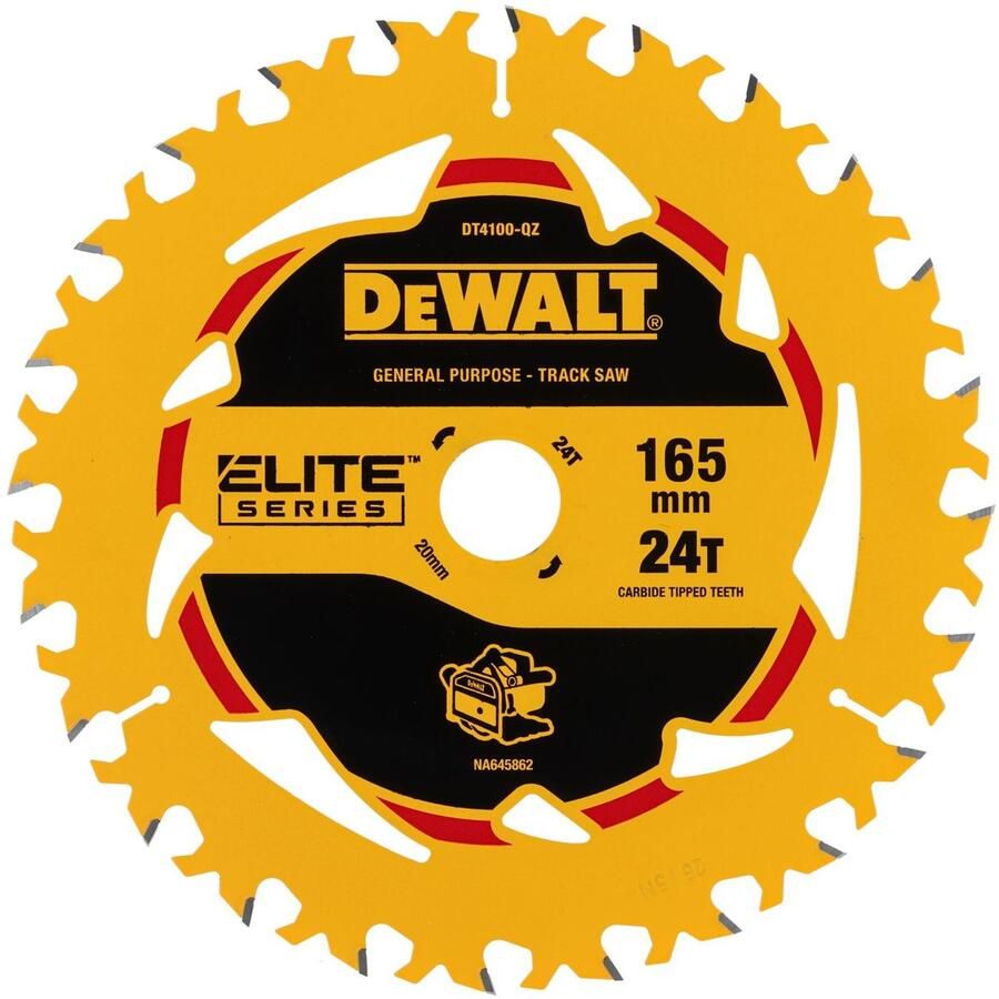 DeWalt Accessoires DT4100-QZ ELITE cirkelzaagblad 165x20mm 24T DT4100-QZ