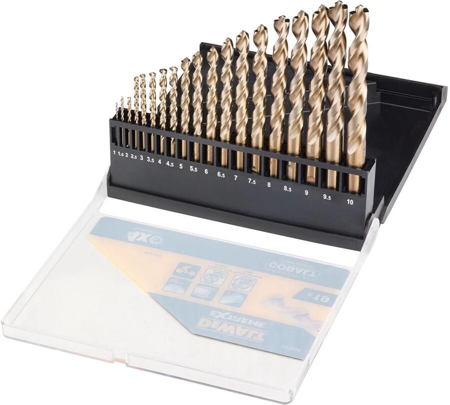 DeWalt Accessoires DT5936-QZ Set: Metaalboren ELITE KOBALT 10-delig in cassette DT5936-QZ