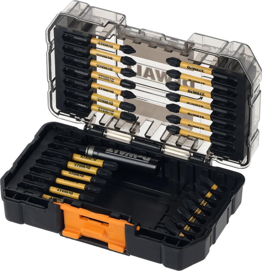 DeWalt Accessoires DT70902T-QZ Schroefbitset FLEXTORQ McLaren + IMPACT bithouder 28-delig in TOUGH CASE DT70902T-QZ