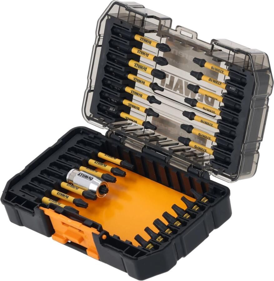 DeWalt Accessoires DT70909T-QZ Schroefbitset FLEXTORQ McLaren + magnetische aluminium bithouder 29-delig in TOUGH CASE DT70909T-QZ