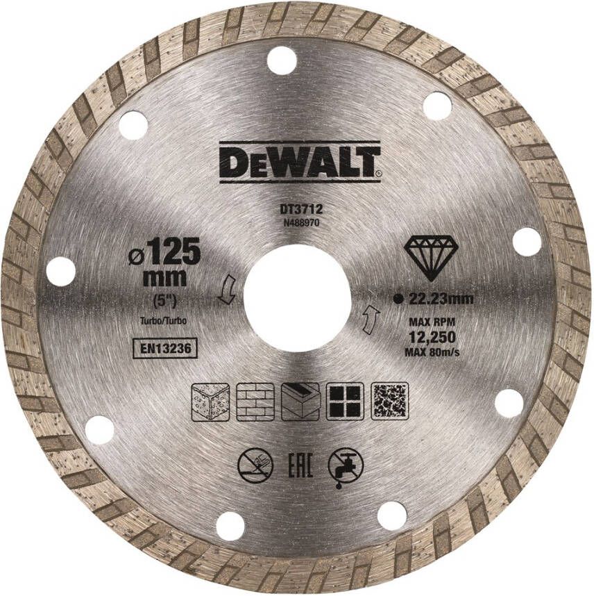 DeWalt Accessoires Diamantblad turbo Ø125mm 22.2mm universeel DT3712-QZ