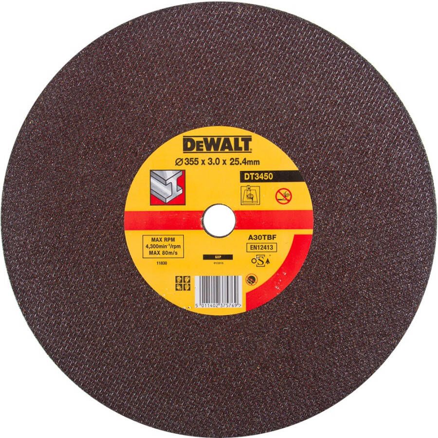 DeWalt Accessoires Doorslijpschijf METAAL Ø355x3.0x25.4mm DT3450-QZ 10 stuks DT3450-QZ