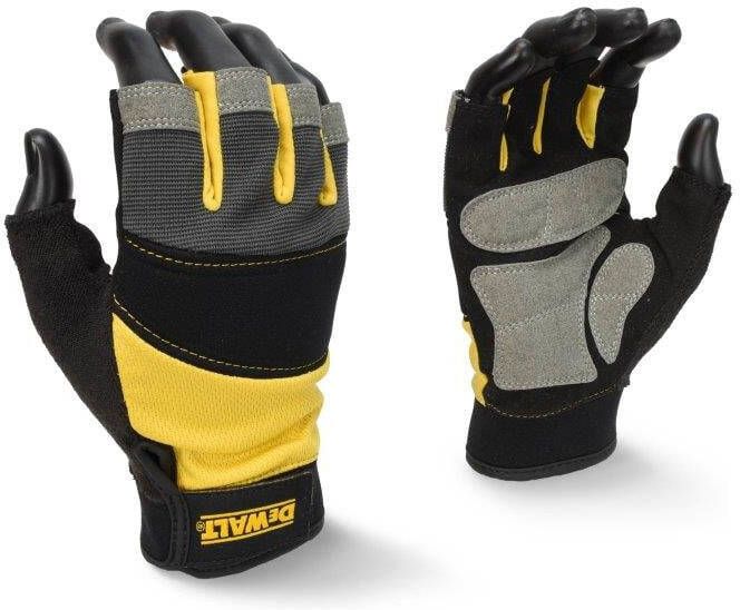 DeWalt DPG213 Zwarte Handschoen | Halve Vingers | Maat L DPG213LEU
