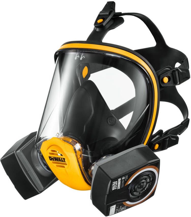 DeWalt DXIR1FFMMA2P3 Lichtgewicht Herbruikbaar Volgelaatsmasker met A2P3 filters | Maat M DXIR1FFMMA2P3