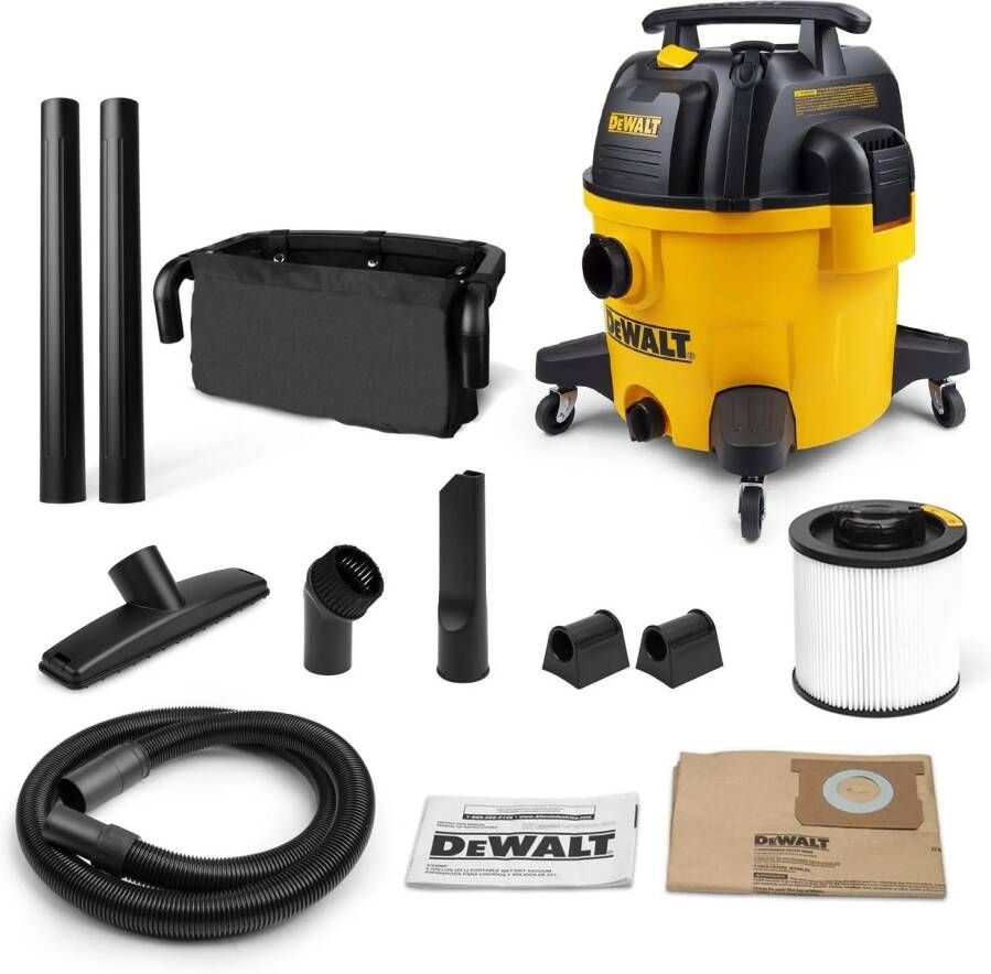 DeWalt DXV34P-QT 34L Quiet Wet Dry Vac | Nat- en Droogstofzuiger DXV34P-QT
