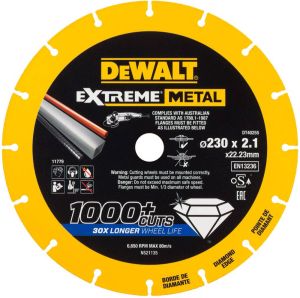 DeWalt EXTREME METAL doorslijpschijf metaal 230x22.23x2.1mm DT40255-QZ