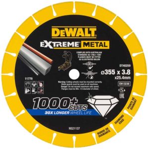 DeWalt EXTREME METAL | Doorslijpschijf metaal | 355x(25.4 20)x3.8 mm DT40259-QZ
