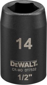 DeWalt Impact dop 14mm 1 2" (Kort 38mm) DT7532-QZ