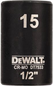 DeWalt Impact dop 15mm 1 2" (Kort 38mm) DT7533-QZ